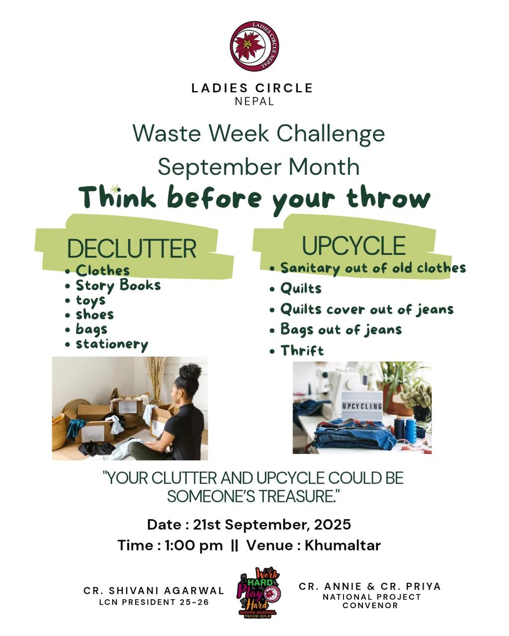 waste week challenge september months