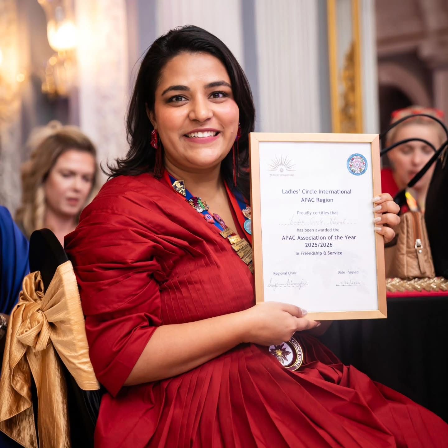 Our President Shivani Agrawal receiving it with great Pride