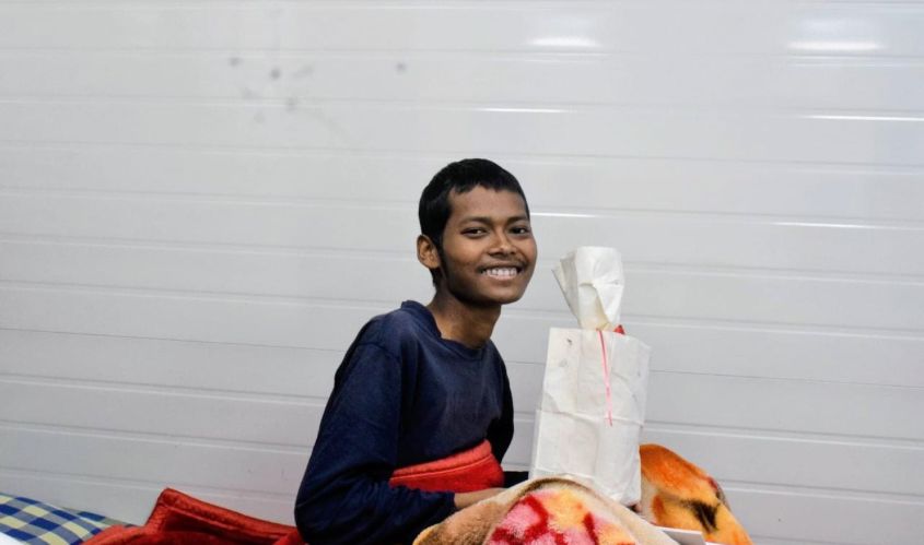 Supported medical test for leukemia patient